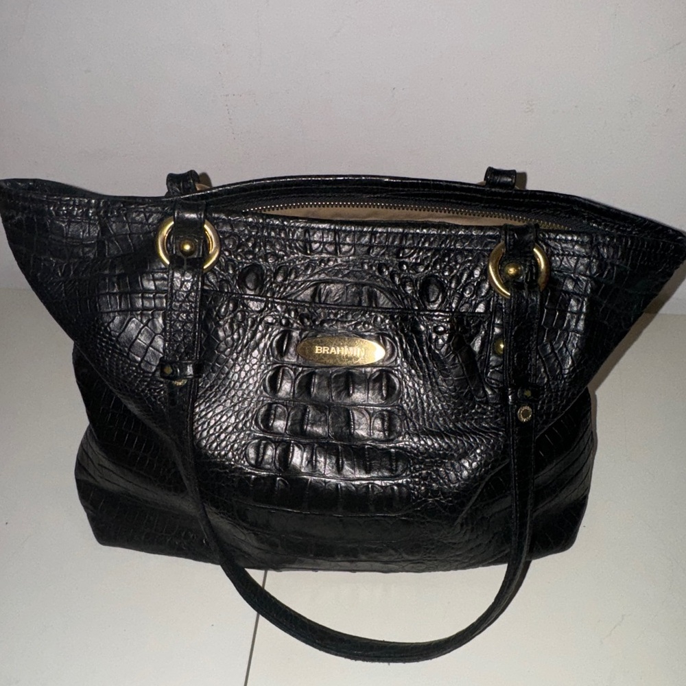 Black Brahmin Tote Bag